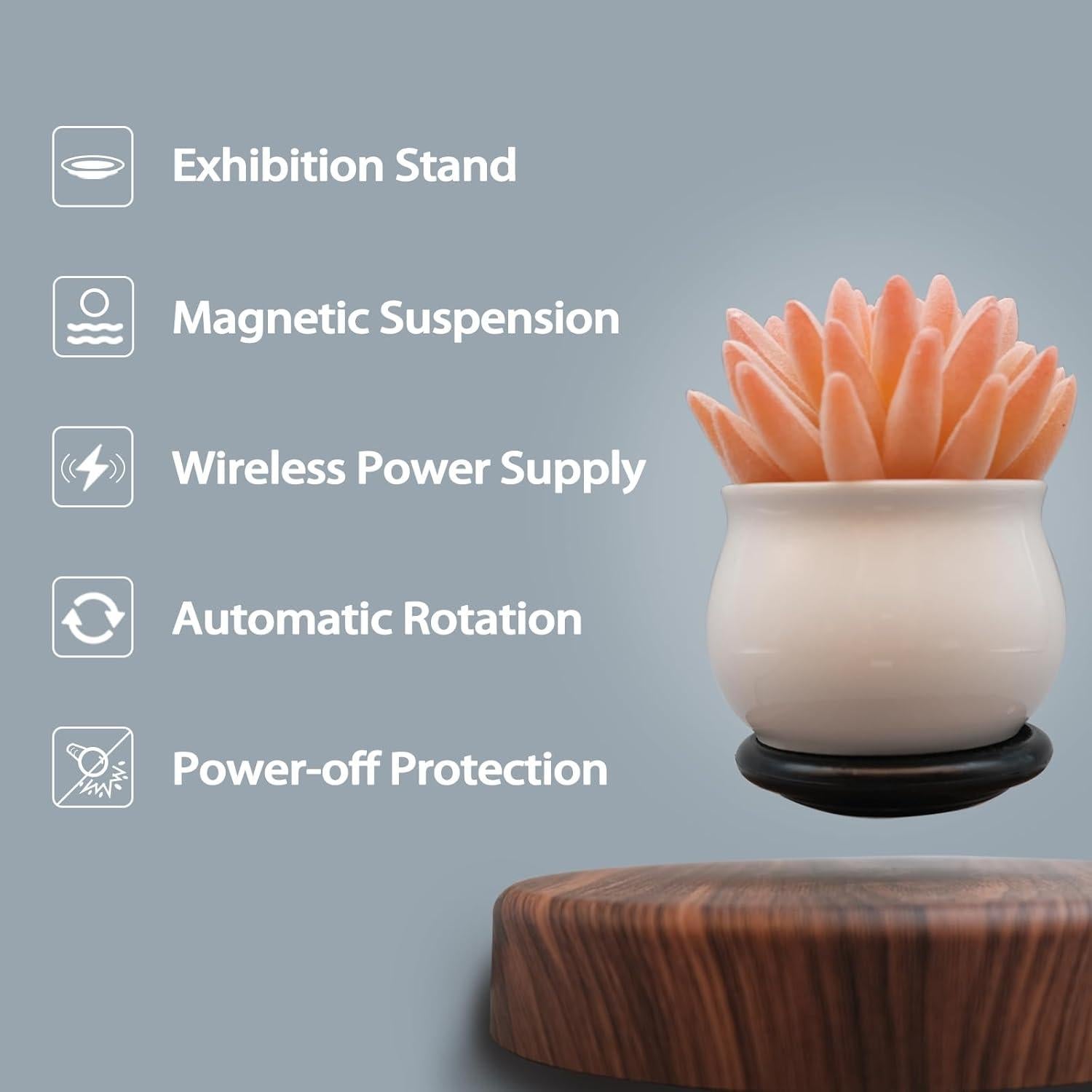 Lámpara Flotante Funtastech LED con Levitación Magnética 15x15cm