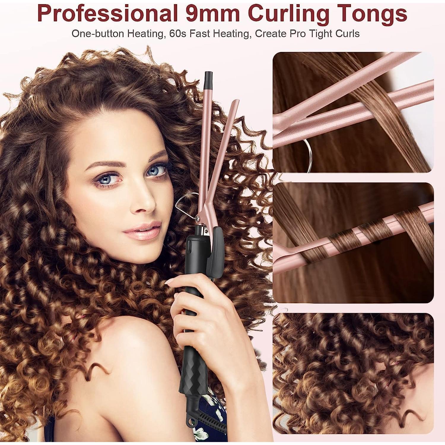 Plancha de Rizar Cerámica JAETON 9mm con 2 Temperaturas