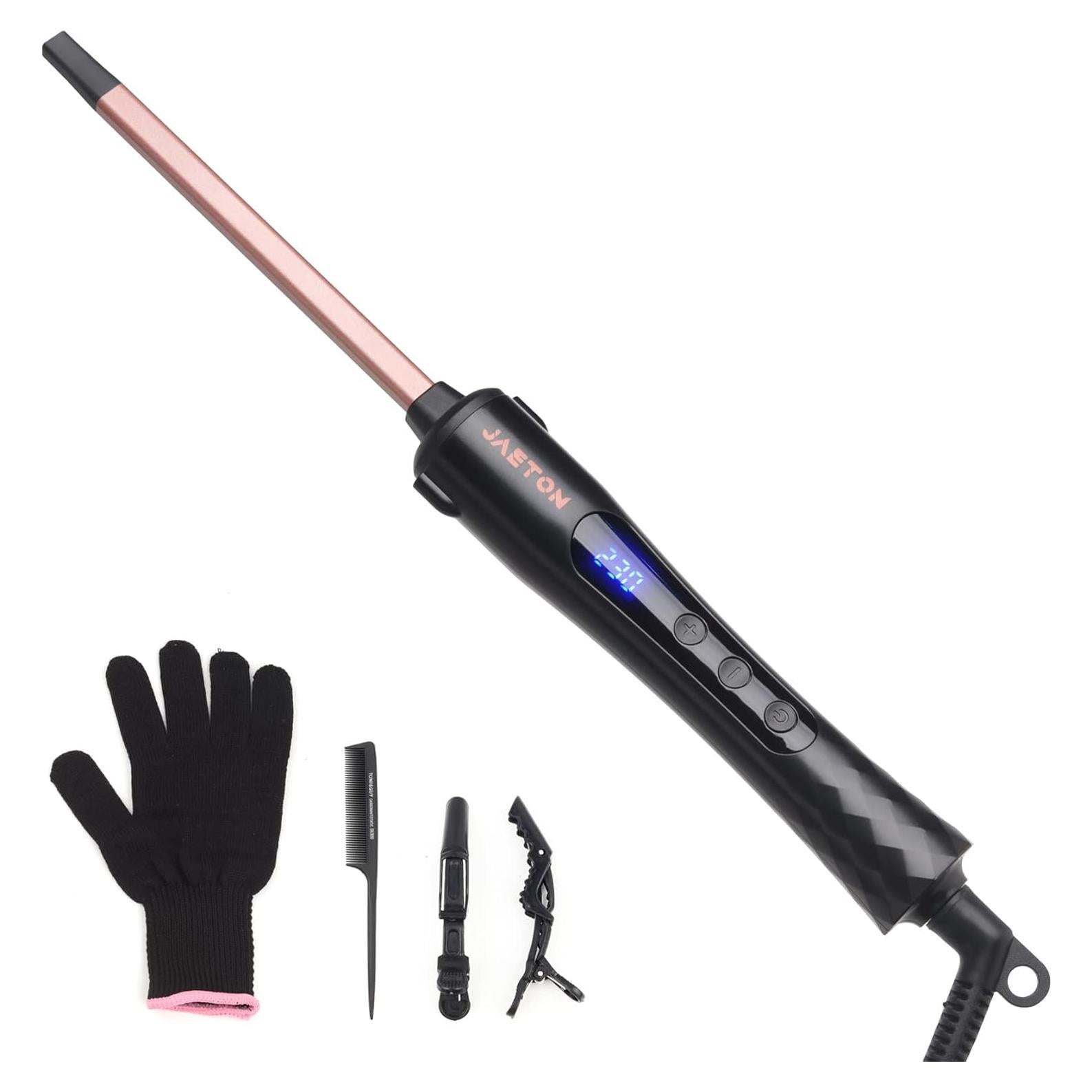 Plancha de Rizar Cerámica JAETON 9mm para Cabello Corto y Largo