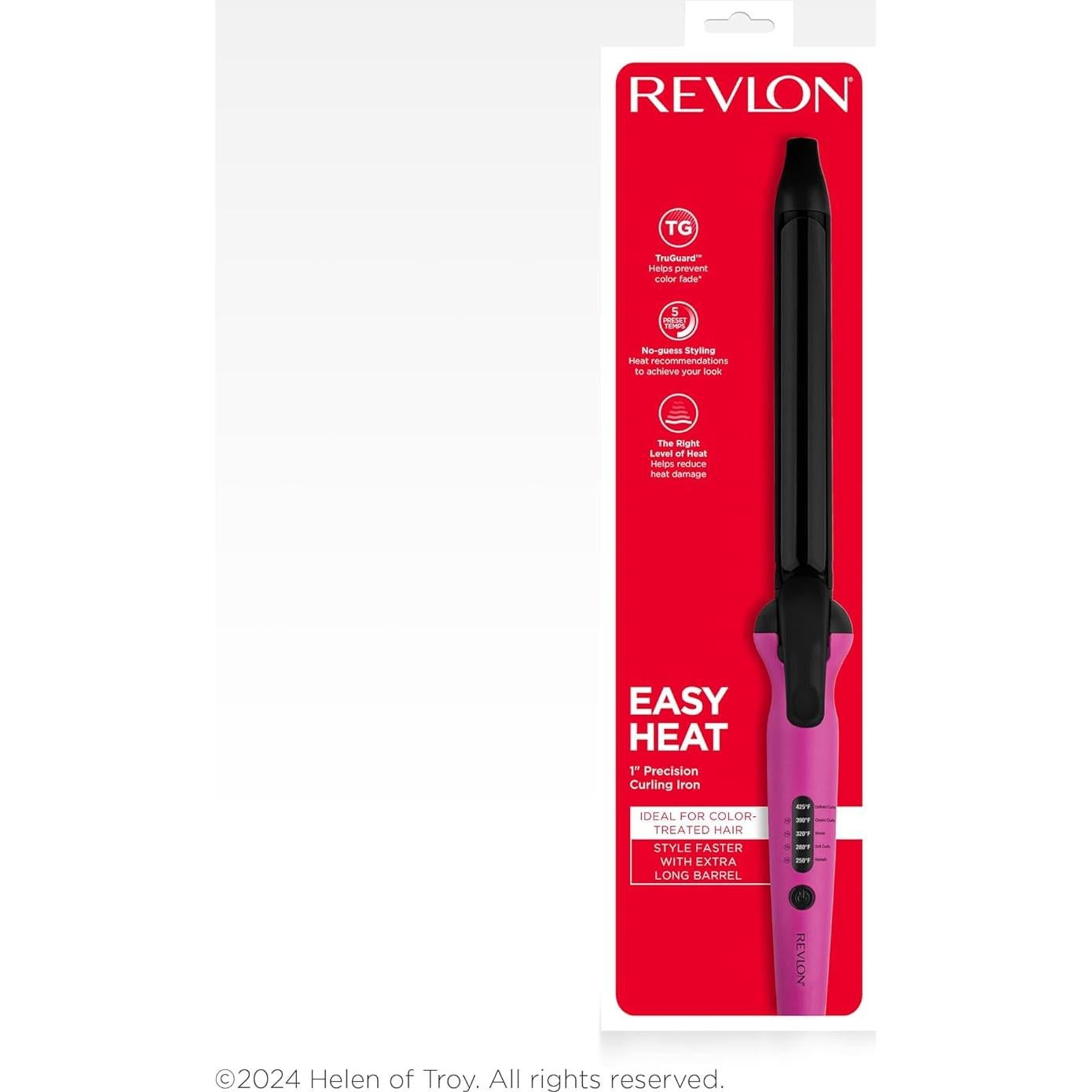 Plancha de Rizos Revlon Easy Heat 2.54 cm Cerámica Turmalina