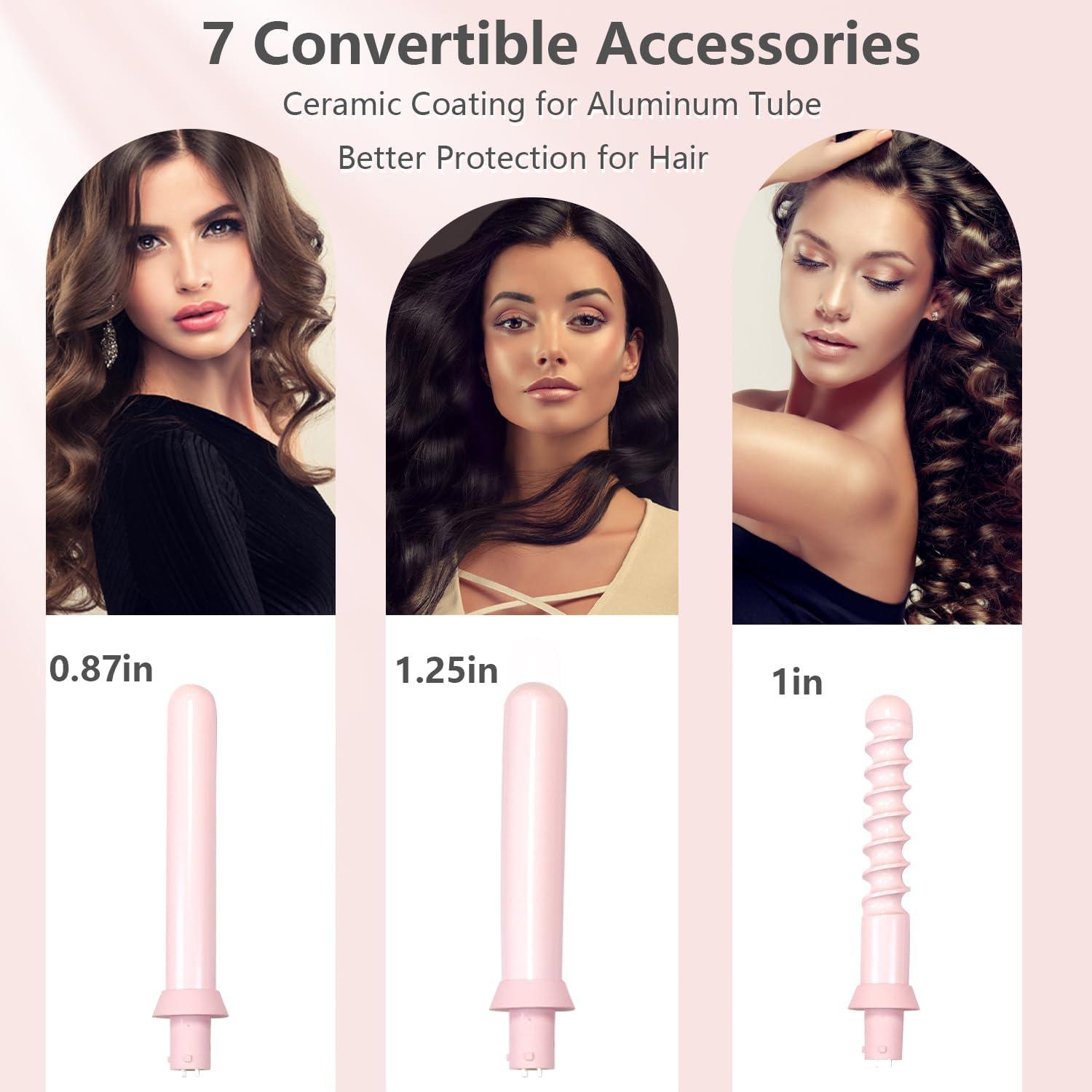 Juego de Plancha de Rizar 7 en 1 SPPZCUR con Barriles Intercambiables