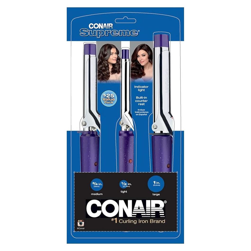 Set de 3 Planchas Rizador Conair Supreme - 1/2" 1/4" 1"