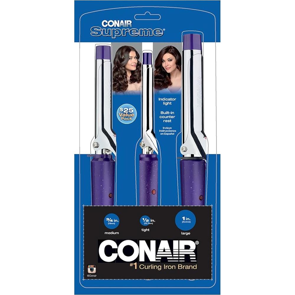 Set de 3 Planchas Rizador Conair Supreme - 1/2" 1/4" 1"