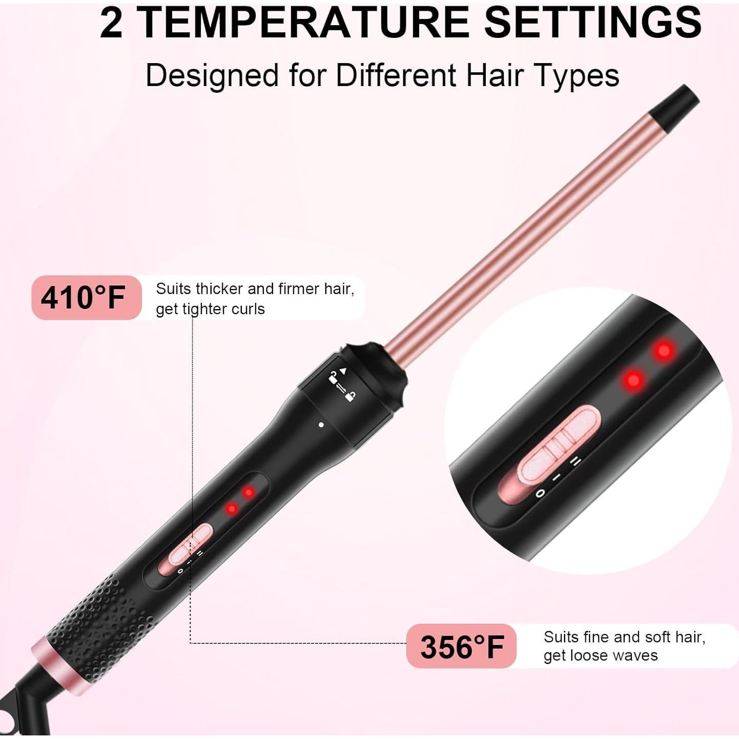 Plancha de Rizar Profesional Vnina 1/2 Pulgada Cerámica 180/210°C