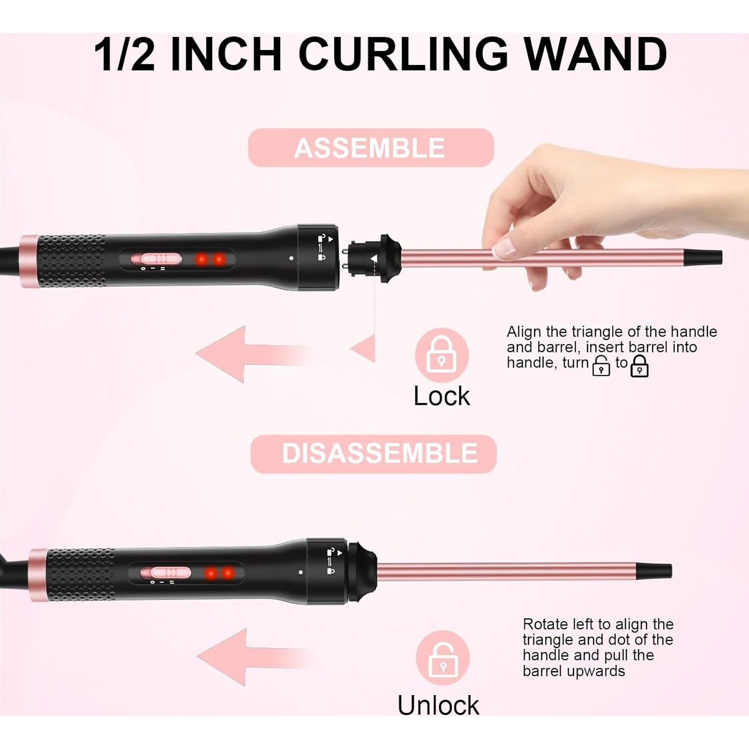 Plancha de Rizar Profesional Vnina 1/2 Pulgada Cerámica 180/210°C