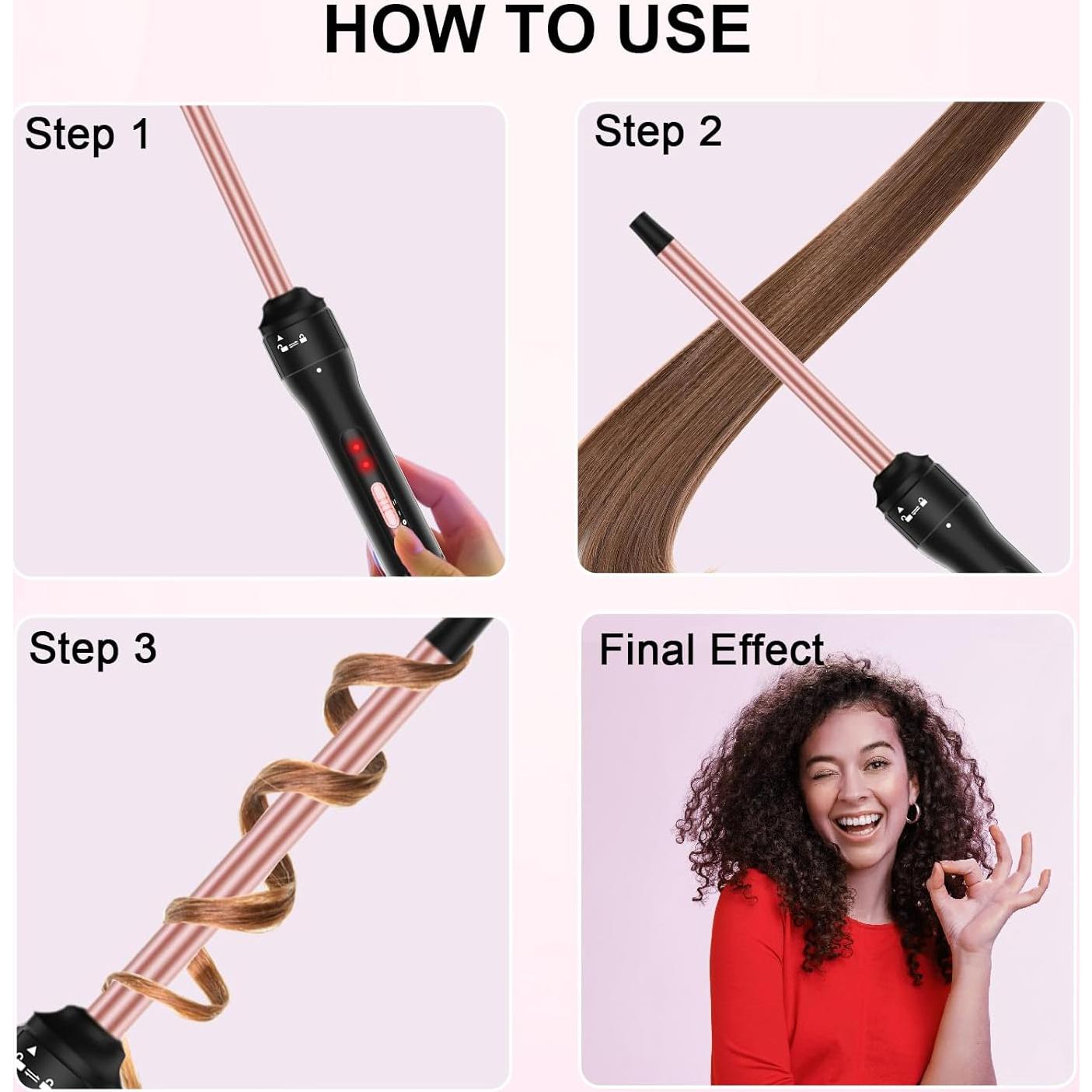 Plancha de Rizar Profesional Vnina 1/2 Pulgada Cerámica 180/210°C