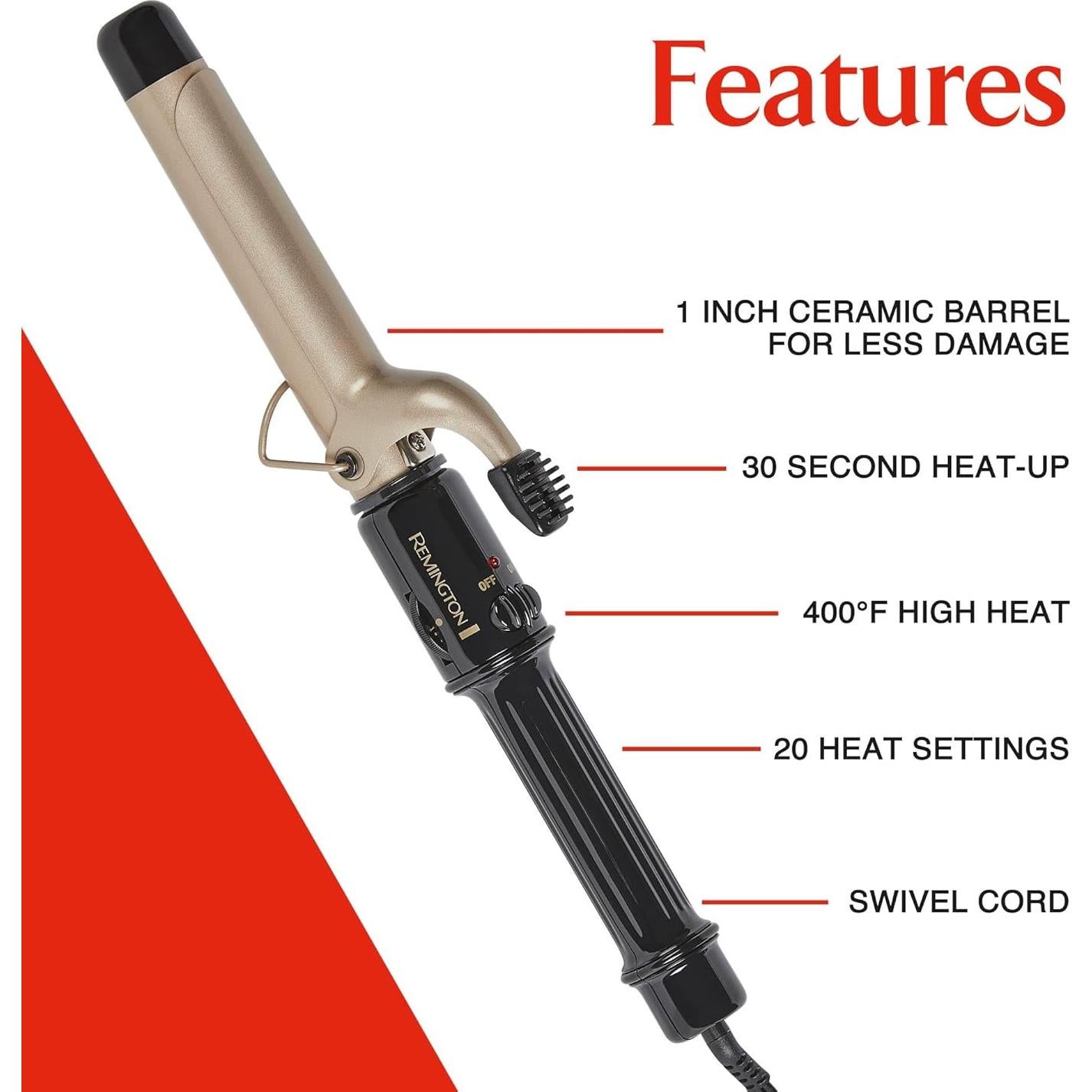 Rizador de Cabello Remington Style Therapy 1" Cerámica 204.4°C