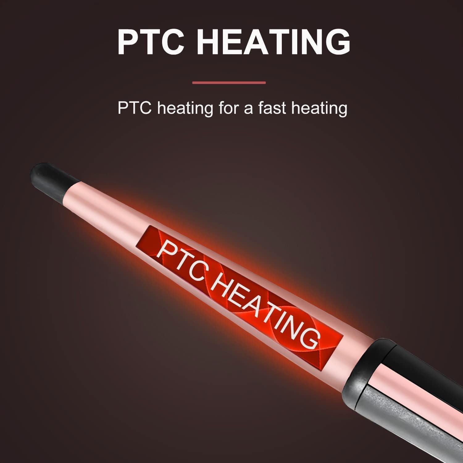 Varita de Rizar Cabello Jaeton Cerámica 2,54-1,27 cm Rosa