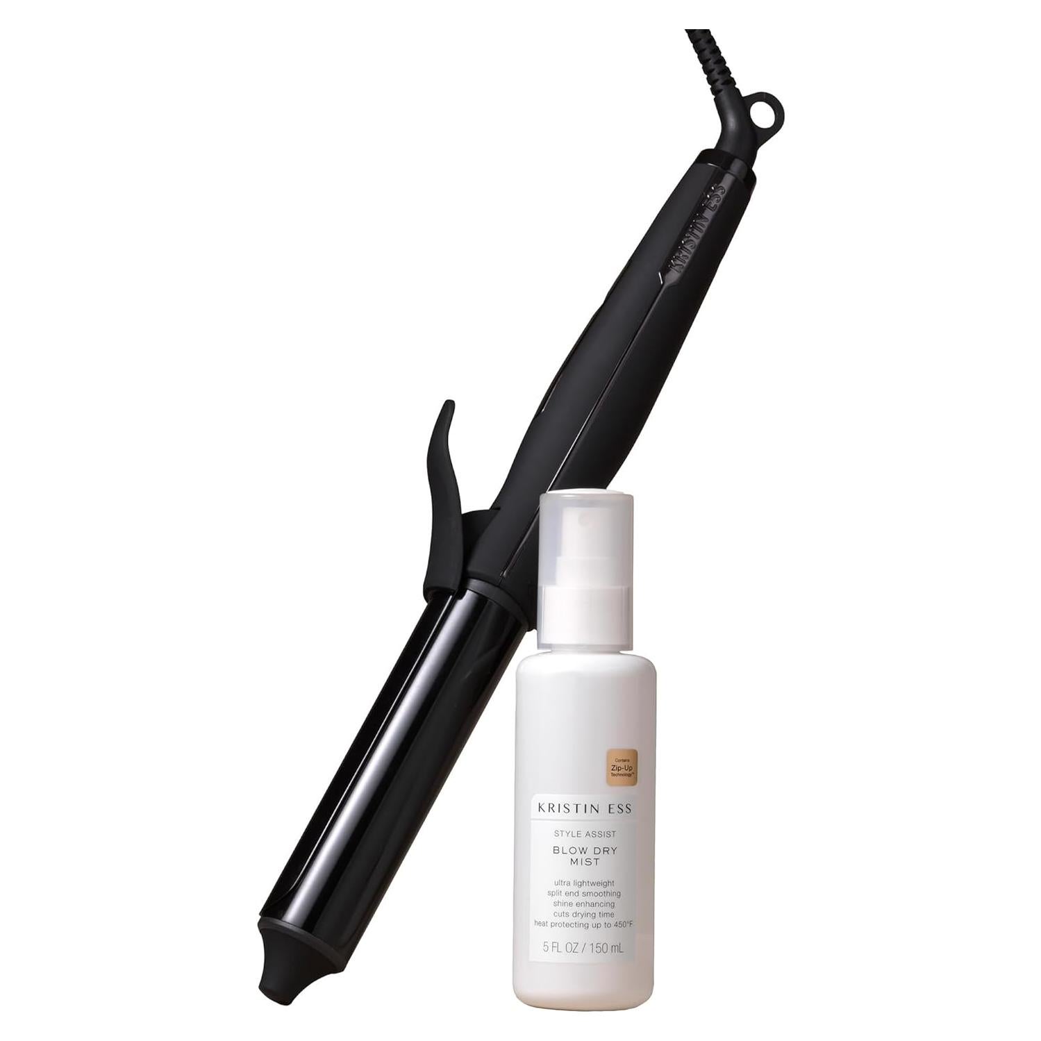 Plancha de Rizar Automática Kristin Ess NANOBLACK 1.25" + Spray Protector Térmico