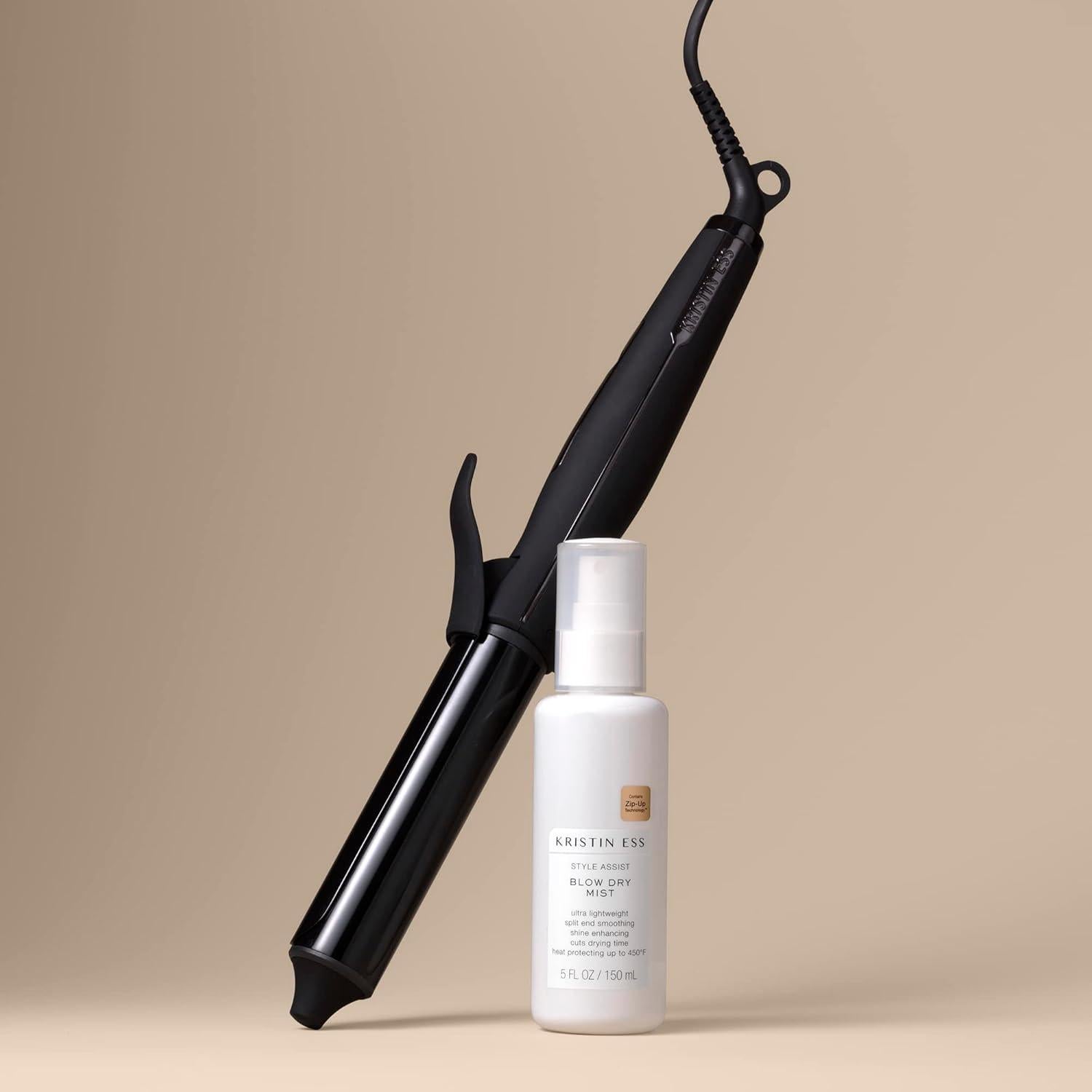 Plancha de Rizar Automática Kristin Ess NANOBLACK 1.25" + Spray Protector Térmico