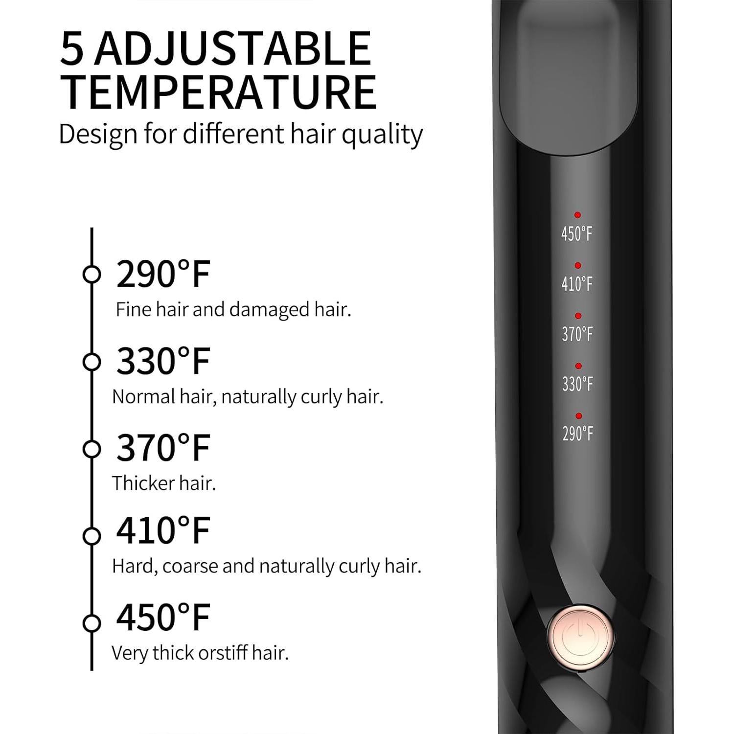 Rizador de Cabello K&K Terapia de Luz Roja Infrarroja 88.9cm