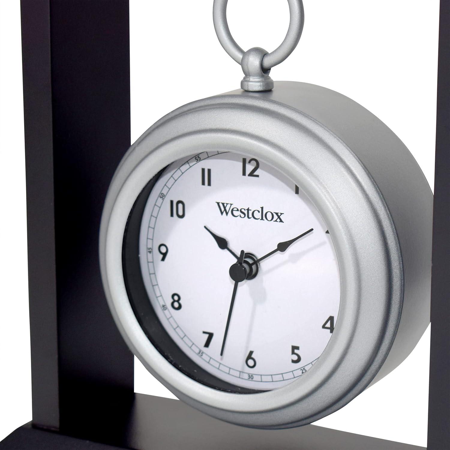 Reloj de Mesa Westclox Pocket Watch 20 cm Negro/Plata