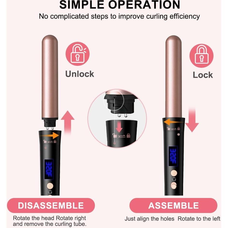 Plancha de Rizar 5 en 1 SOUKENGEN con Barriles Intercambiables