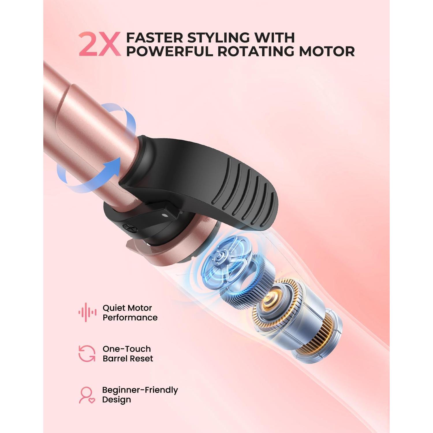 Plancha de Rizar Automática Mooqlizz SJ-23T Cerámica 232°C