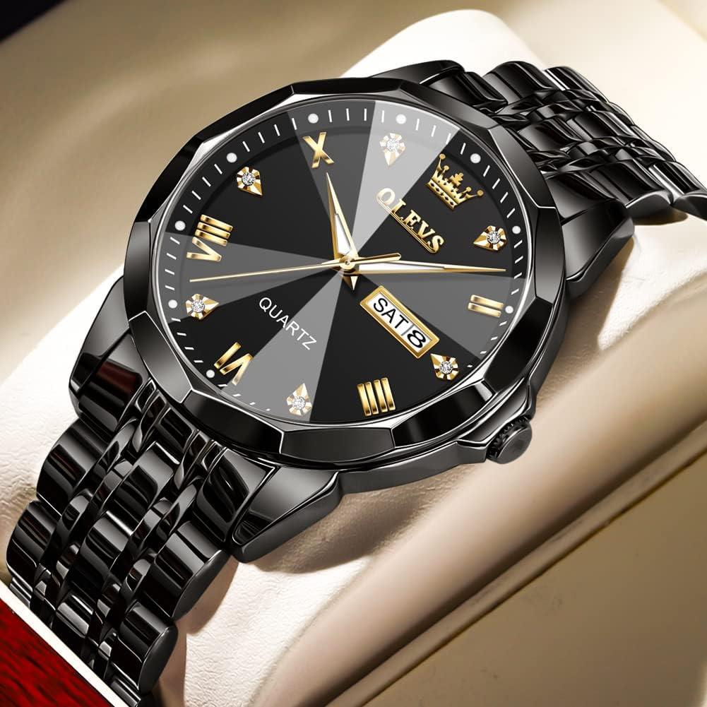 Reloj de Pulsera OLEVS para Hombres Acero Inoxidable 41mm