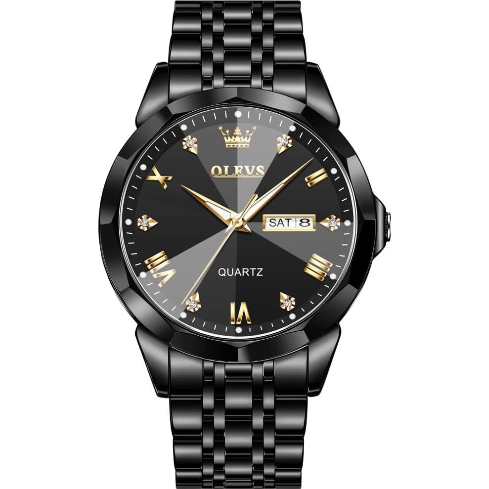 Reloj de Pulsera OLEVS para Hombres Acero Inoxidable 41mm
