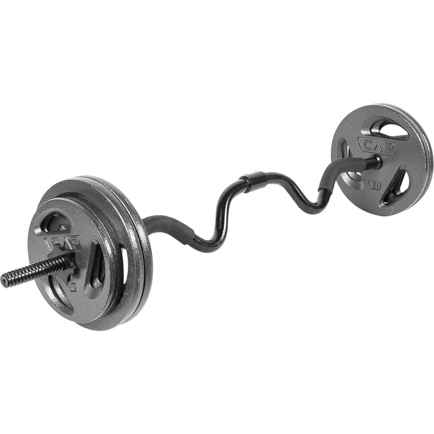 Barra Curl Super CAP Barbell RB-48T2B 90.72 kg Negro