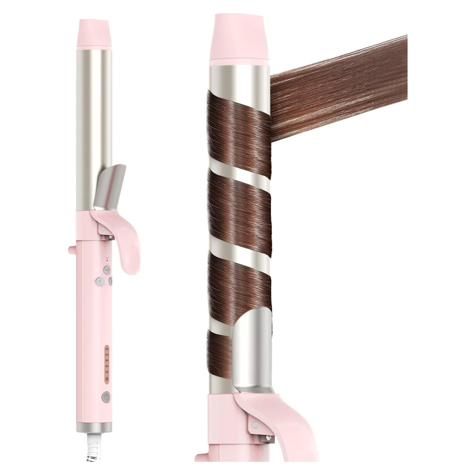 Plancha de Rizar Automática GOOGOOMS 1.25" Cerámica Rosa