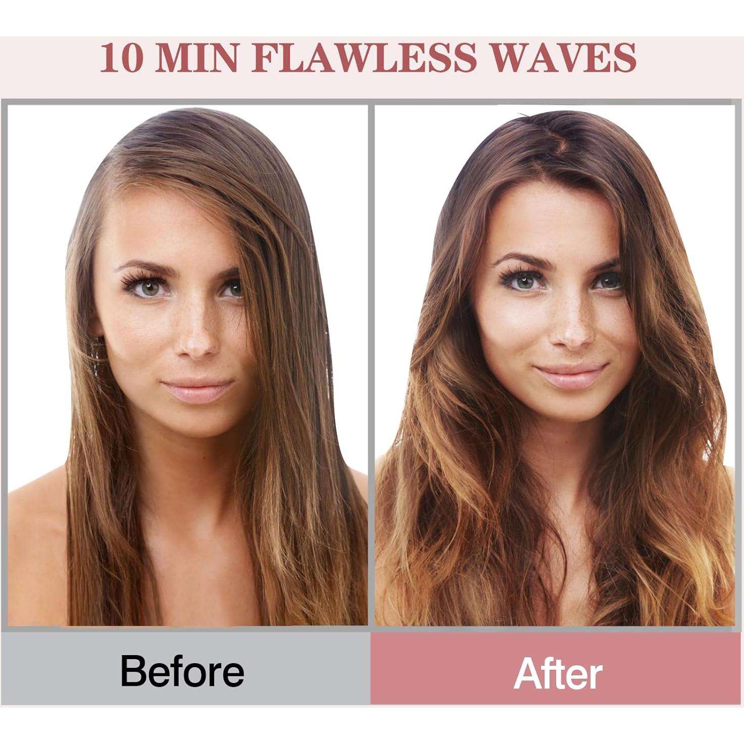 Plancha de Rizar Automática GOOGOOMS 1.25" Cerámica Rosa