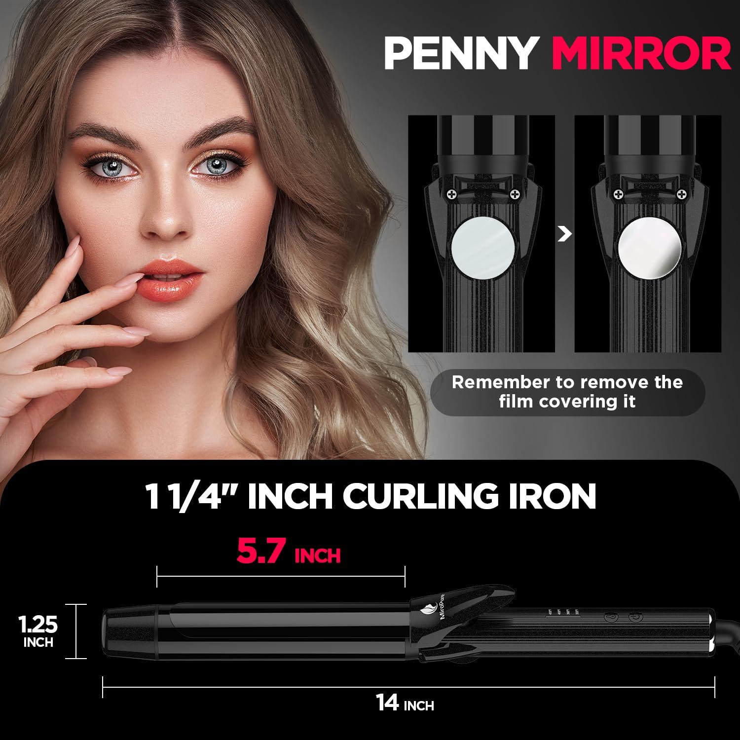 Plancha de Rizar MiroPure 1.25" Cerámica Turmalina Doble Voltaje