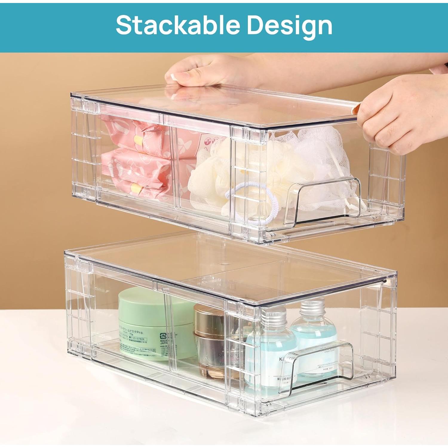 Cajones de Almacenamiento Vtopmart 4 Pack Acrílico Transparente