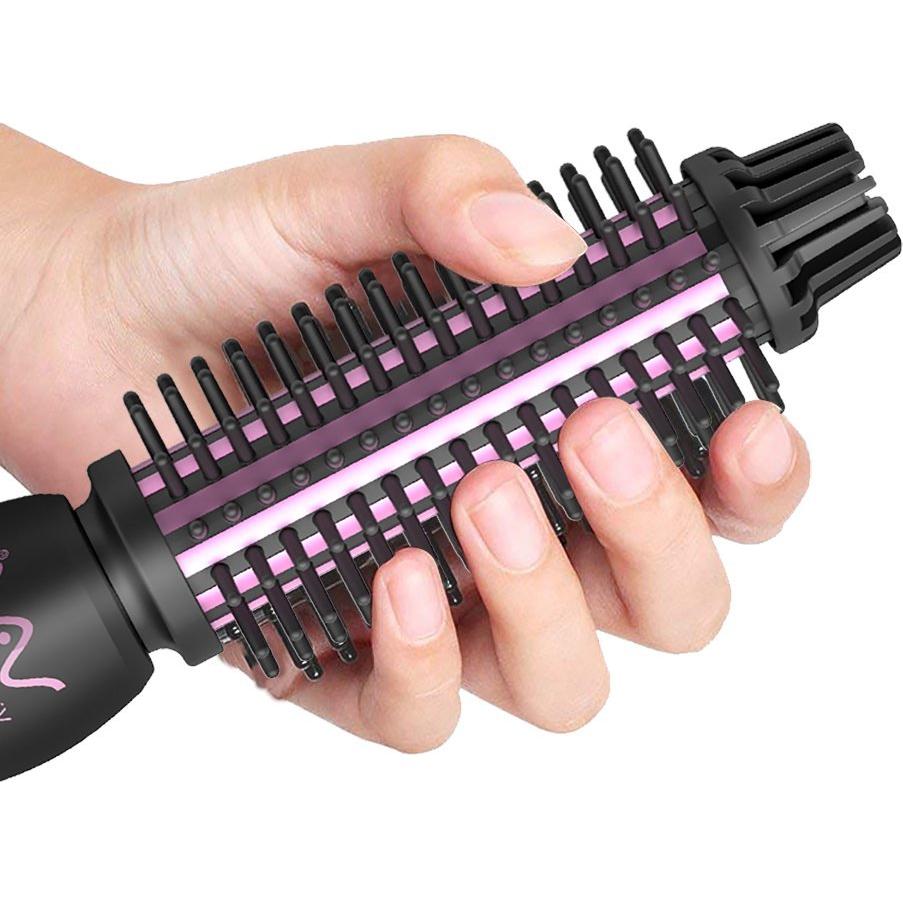 VAV Curling Iron, Ceramic Negative Ionic Curling Wand, Professional Dual Voltage Instant Heat Up Hair Curler, Anti-Scald Curling Brush with Two Heat Settings