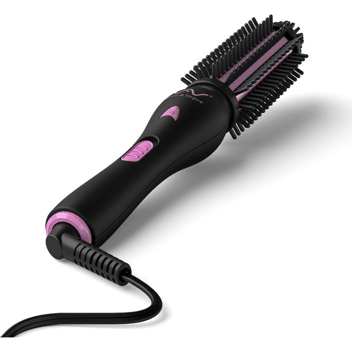 VAV Curling Iron, Ceramic Negative Ionic Curling Wand, Professional Dual Voltage Instant Heat Up Hair Curler, Anti-Scald Curling Brush with Two Heat Settings
