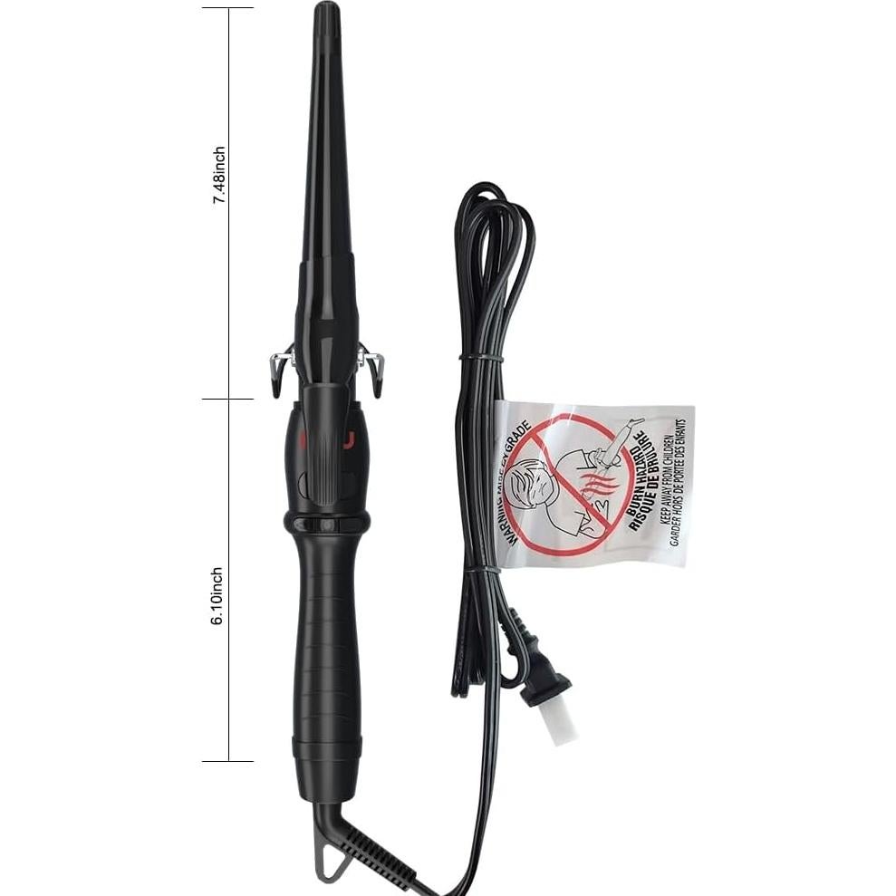 Rizador Cónico MHU PRO 1.5" con Pinza Corta y 9 Temperaturas