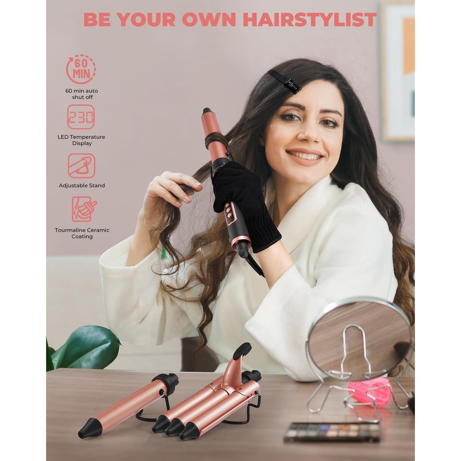 Rizador de Cabello 5 en 1 Ohuhu con Barriles Intercambiables