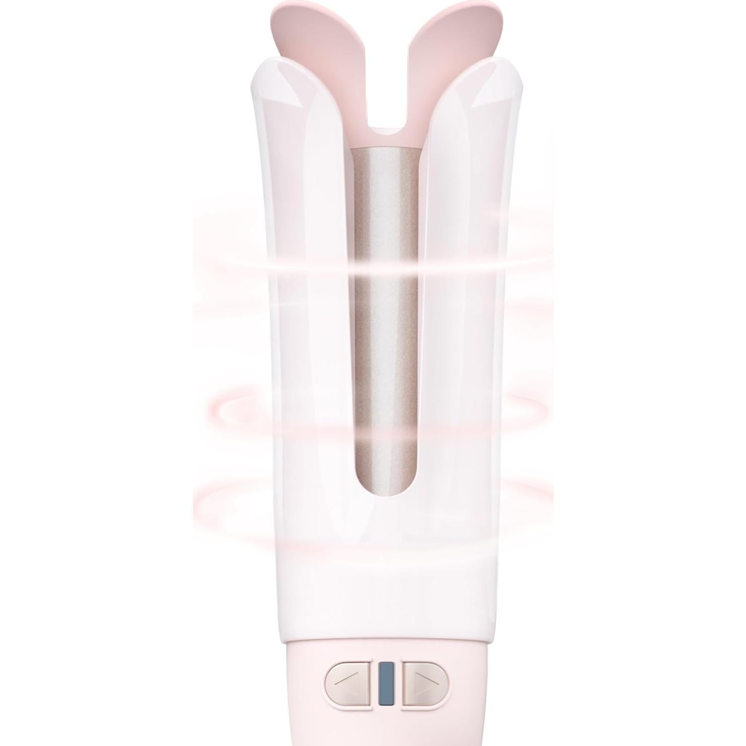 VAV Automatic Curling Iron & Rotating Hair Curler, 1.25-Inch Large Barrel for Long/Medium Hair, Fast Heating Ceramic Styler with Anti-Scald Tip, Tangle-Free & Safe Design (Pink)