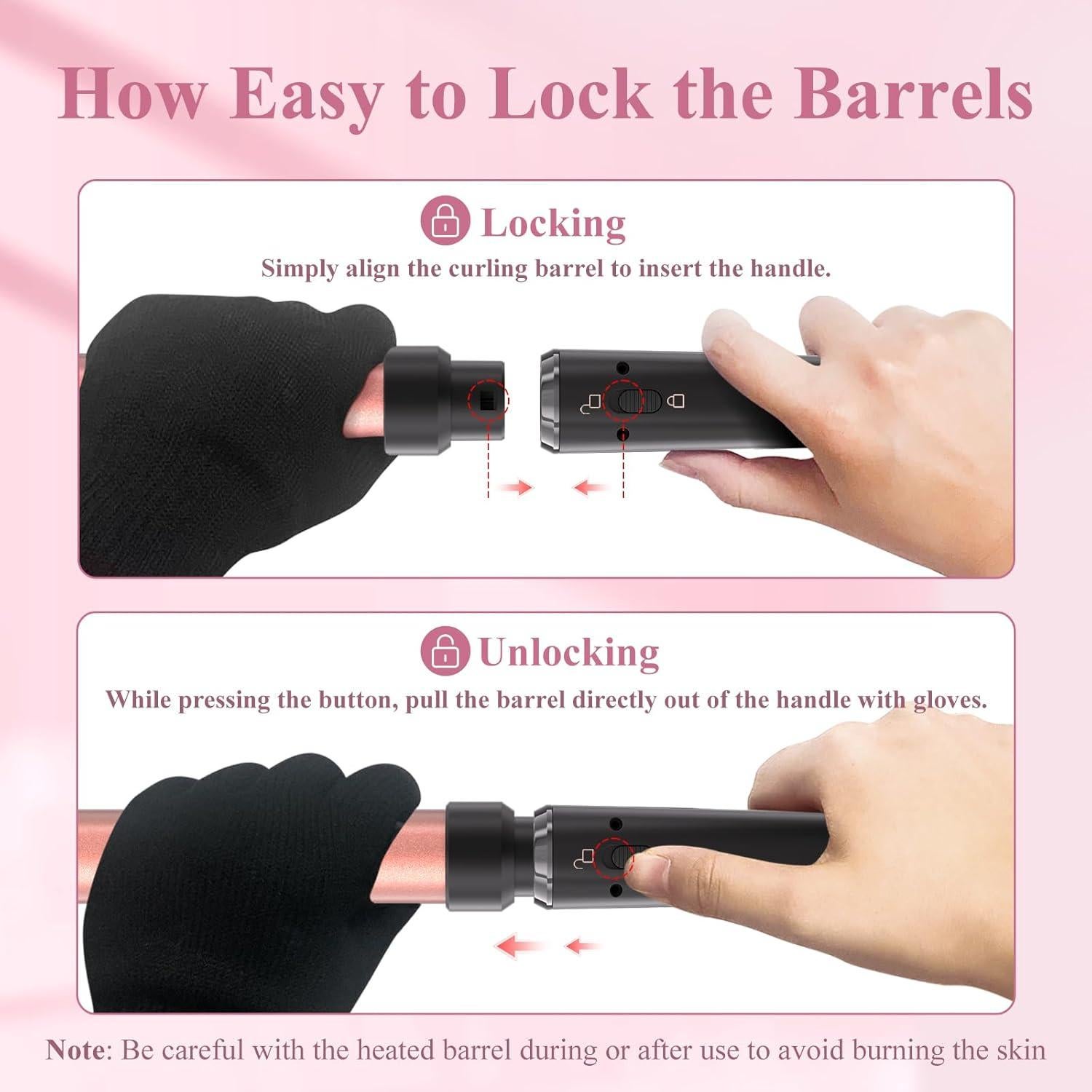 Plancha de Rizar 6 en 1 Prubensic con Barriles Intercambiables