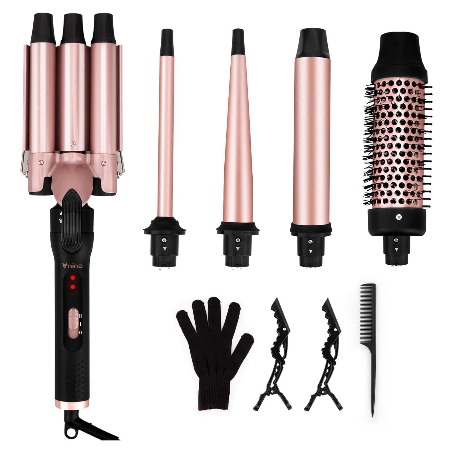 Juego de Rizador 5 en 1 Vnina con Barriles Intercambiables