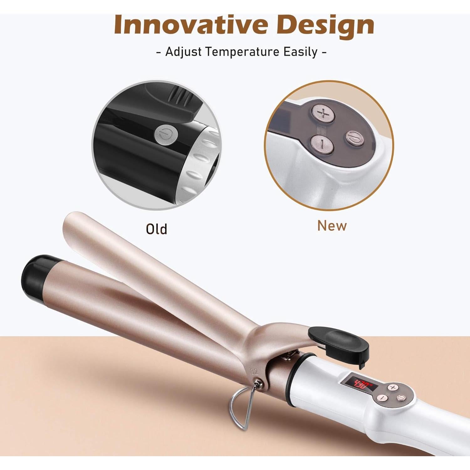 Rizador de Cabello Profesional Unque 1.25" Cerámico 450°F