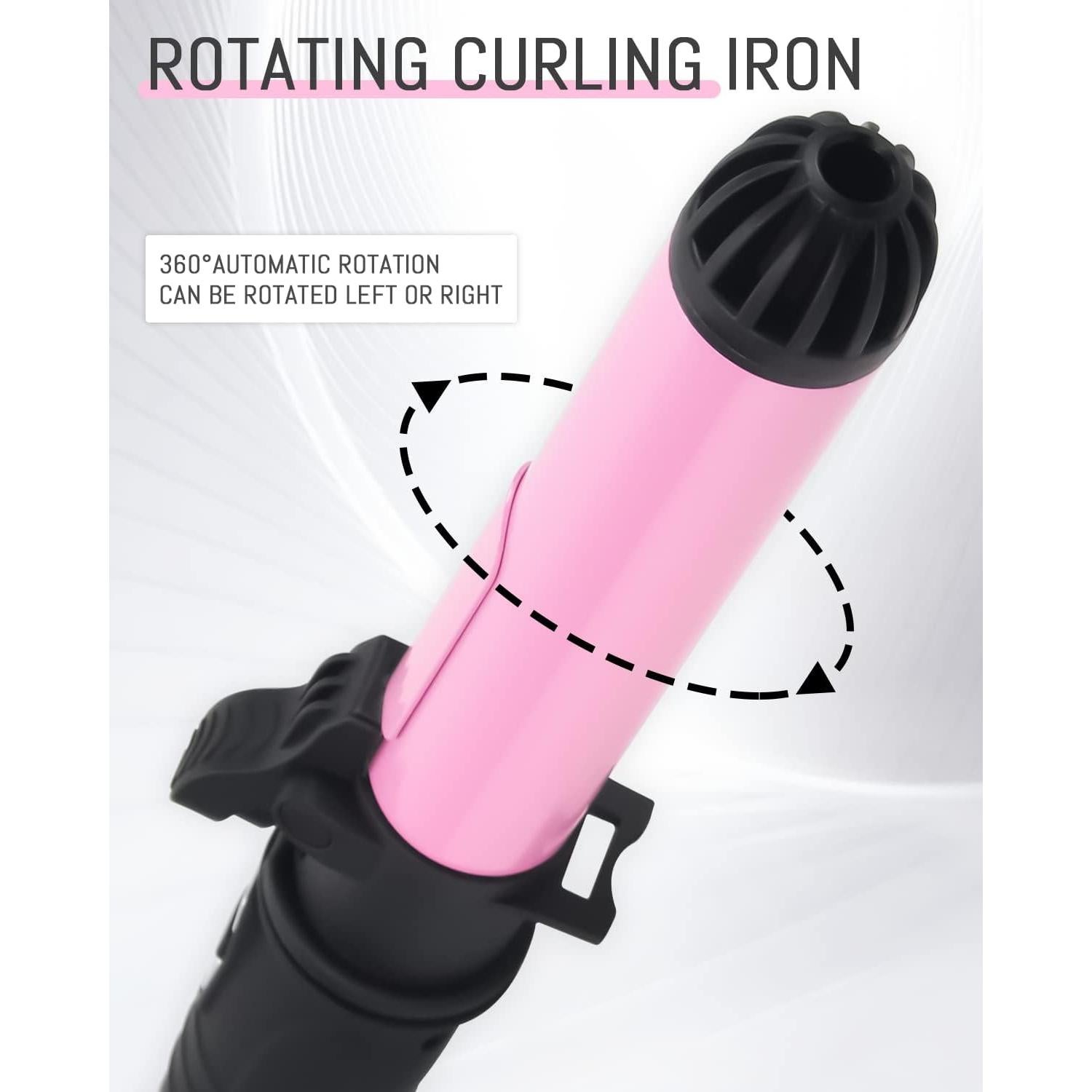 Plancha de Rizar Rotativa AmoVee 1.25" Cerámica Ajustable