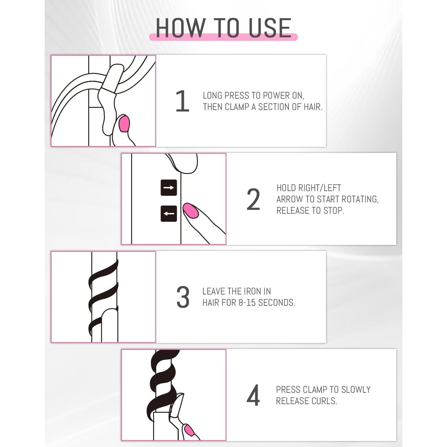 Plancha de Rizar Rotativa AmoVee 1.25" Cerámica Ajustable