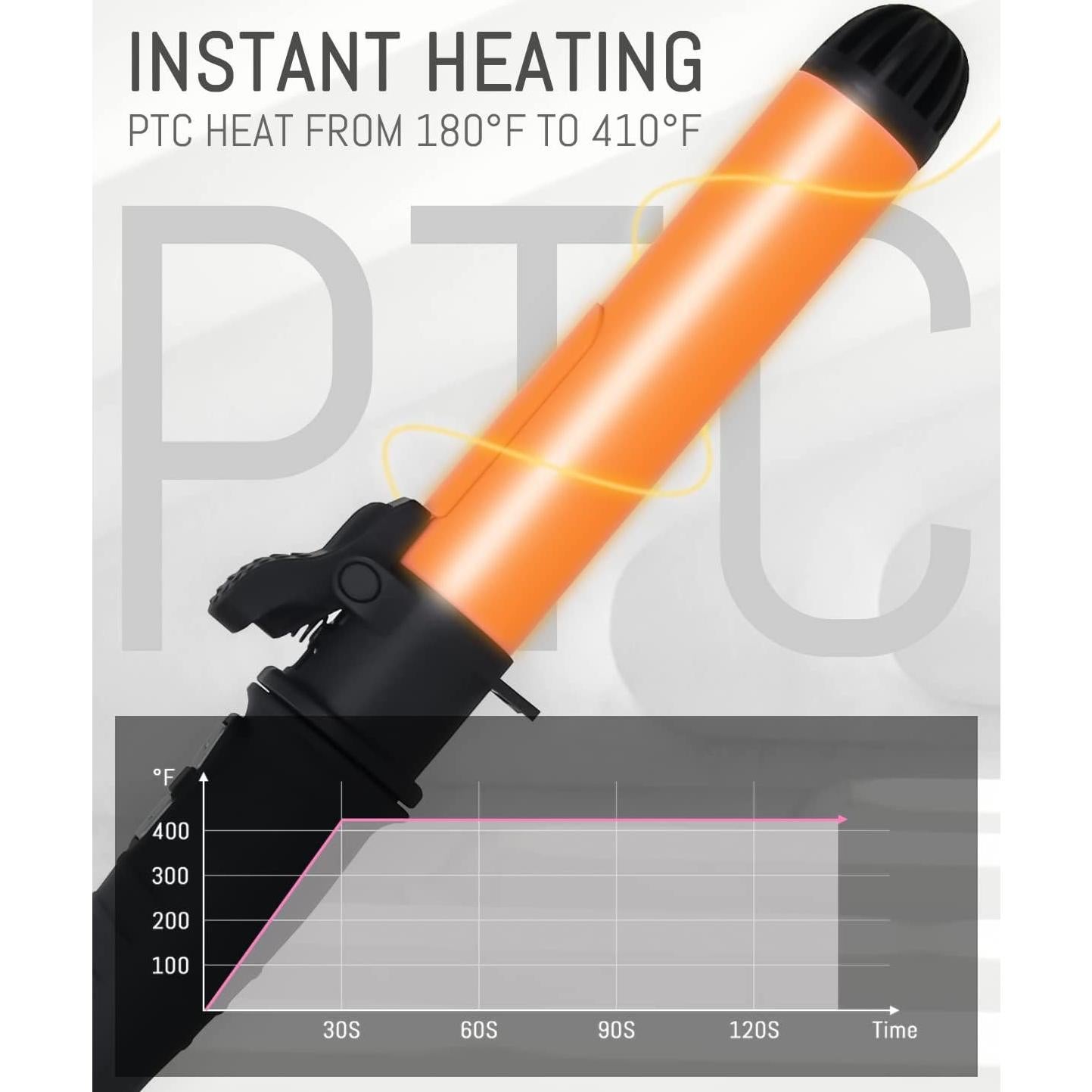 Plancha de Rizar Rotativa AmoVee 1.25" Cerámica Ajustable