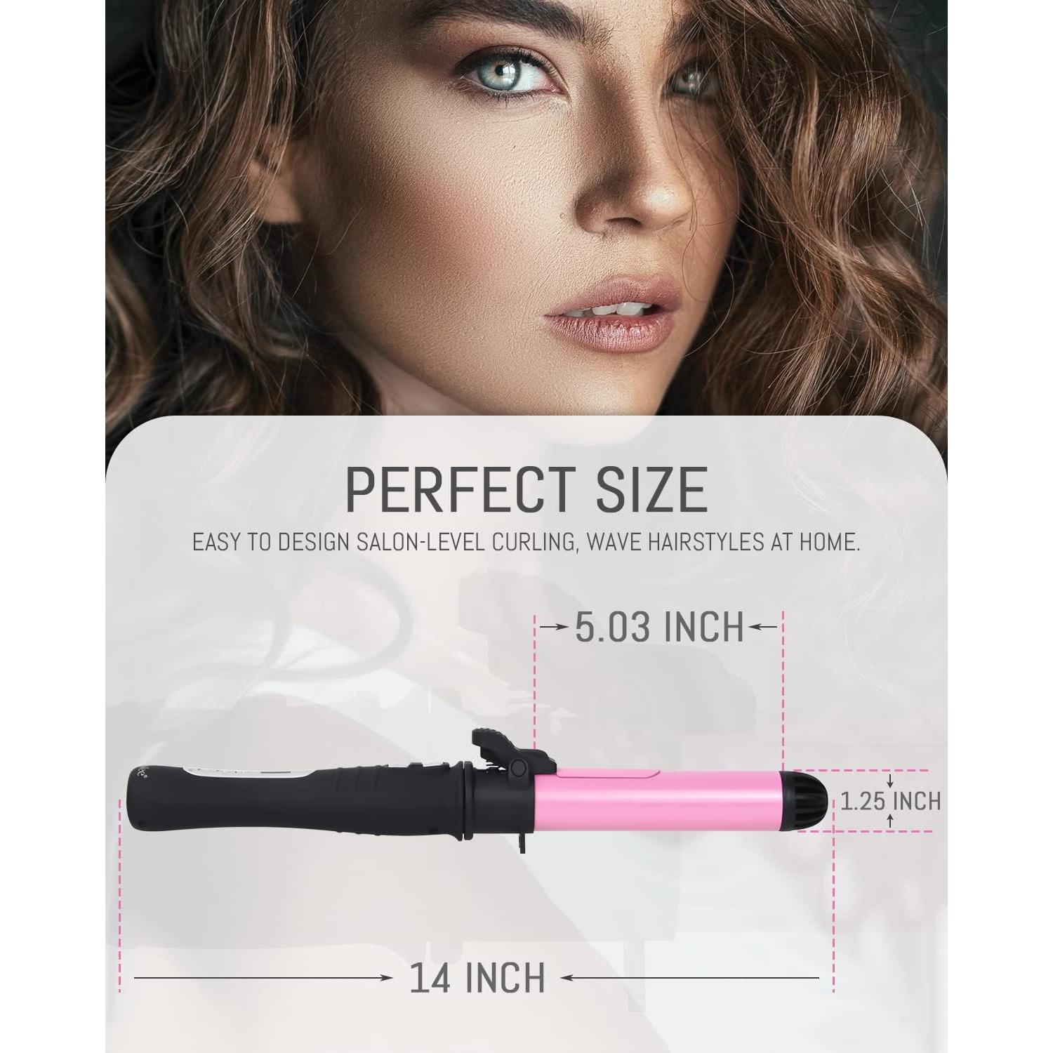 Plancha de Rizar Rotativa AmoVee 1.25" Cerámica Ajustable