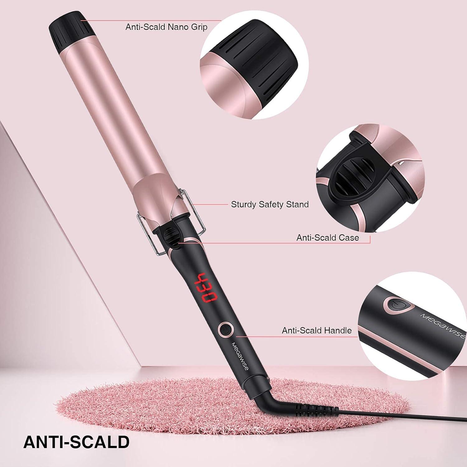 Plancha de Rizar MegaWise Pro 3.18 cm Cerámica Calentamiento Rápido