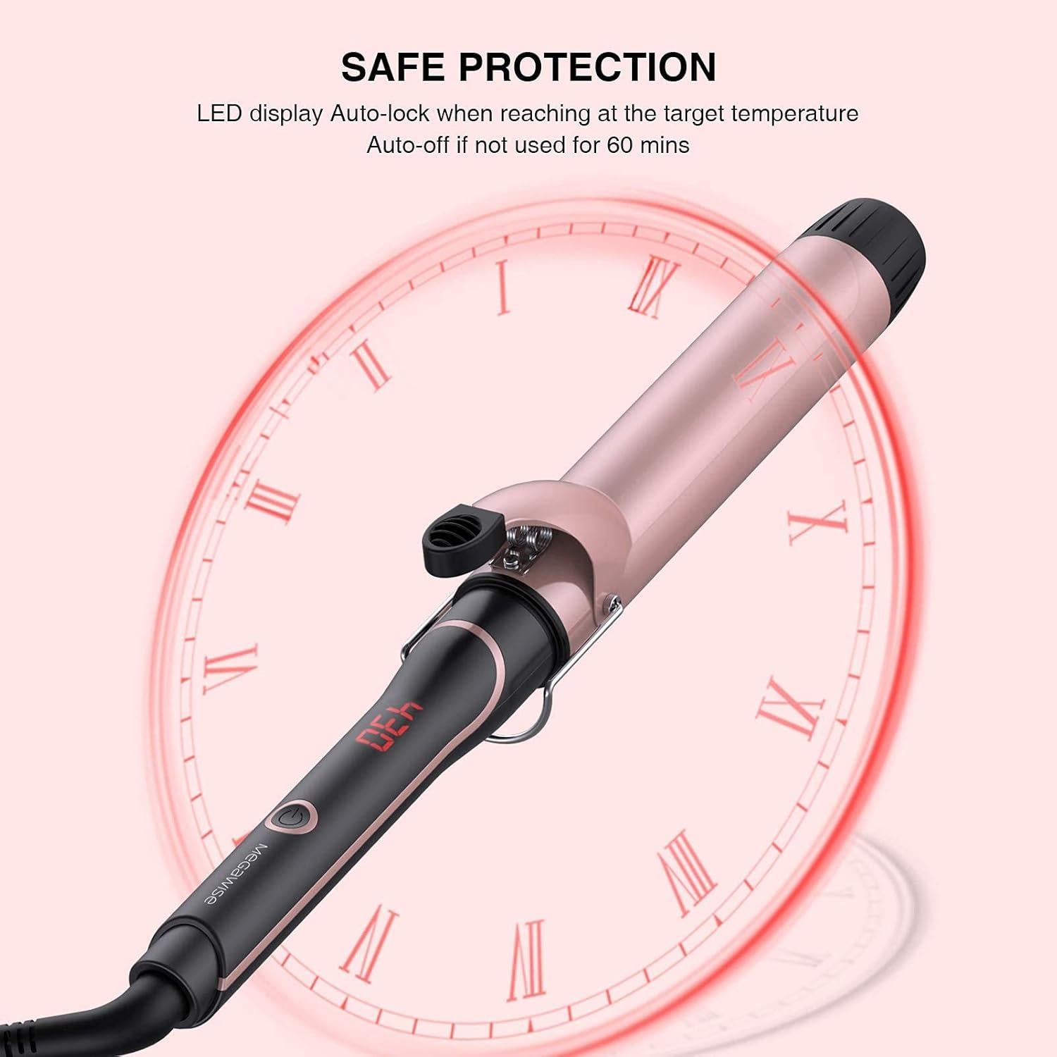 Plancha de Rizar MegaWise Pro 3.18 cm Cerámica Calentamiento Rápido