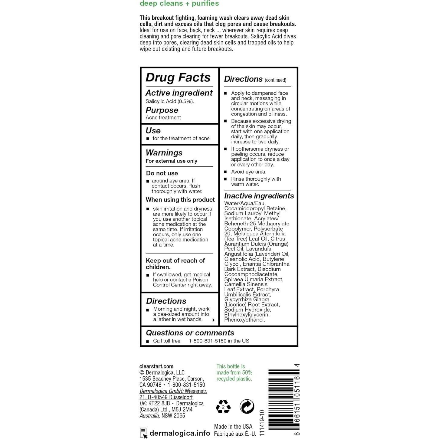 Limpiador Facial Dermalogica Clear Start 173g Acné