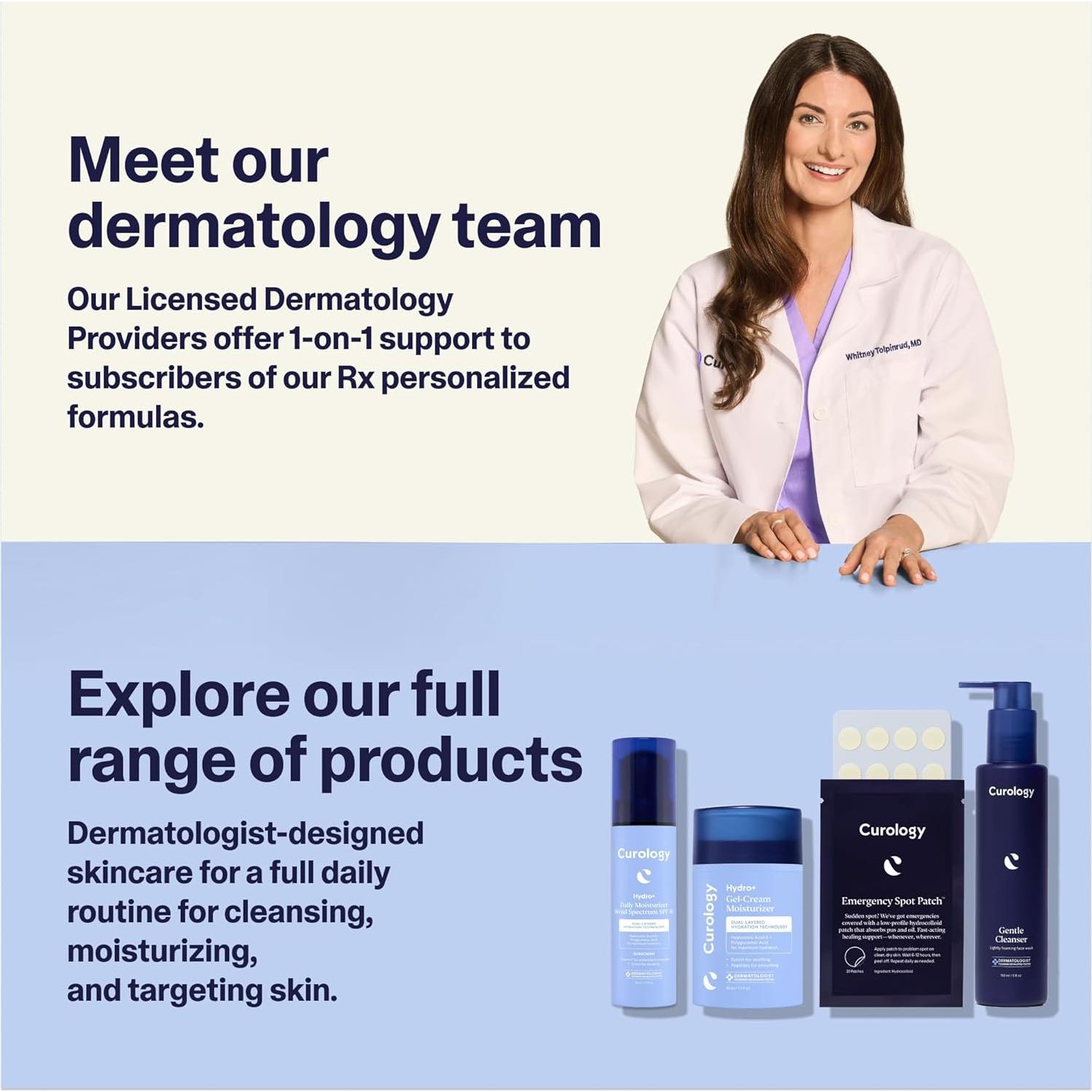 Limpiador Facial Espumoso Curology Hydro+ 192g Hidratante