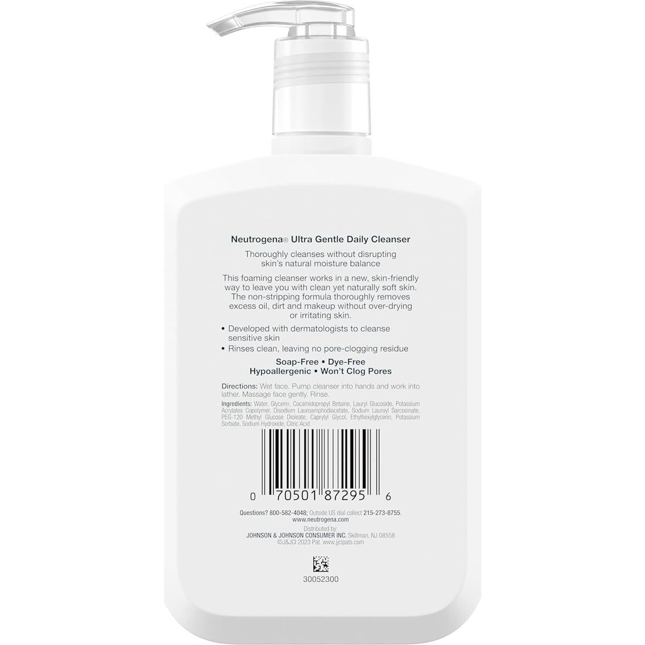 Limpiador Facial Espumoso Neutrogena 355 ml Piel Sensible
