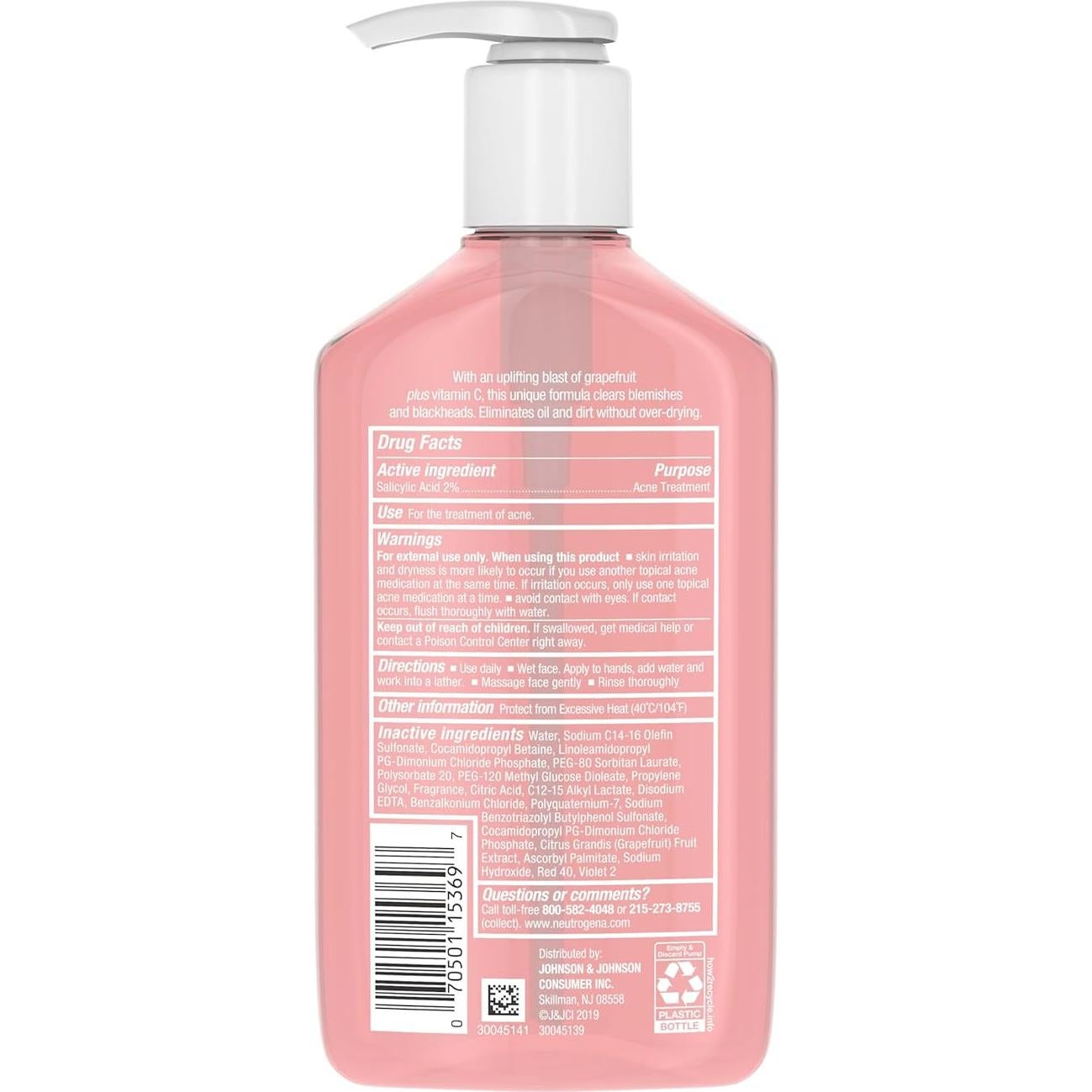 Limpiador Facial Antiacné Neutrogena 270 ml Sin Aceite