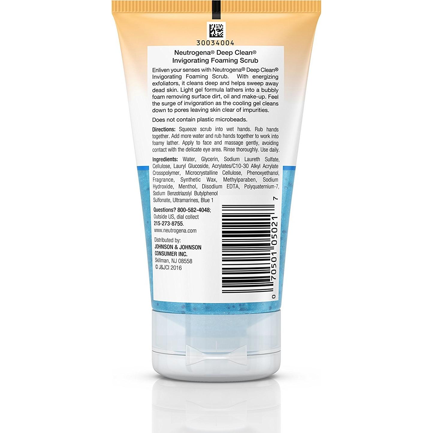 Exfoliante Facial Espumoso Neutrogena Deep Clean 125 ml