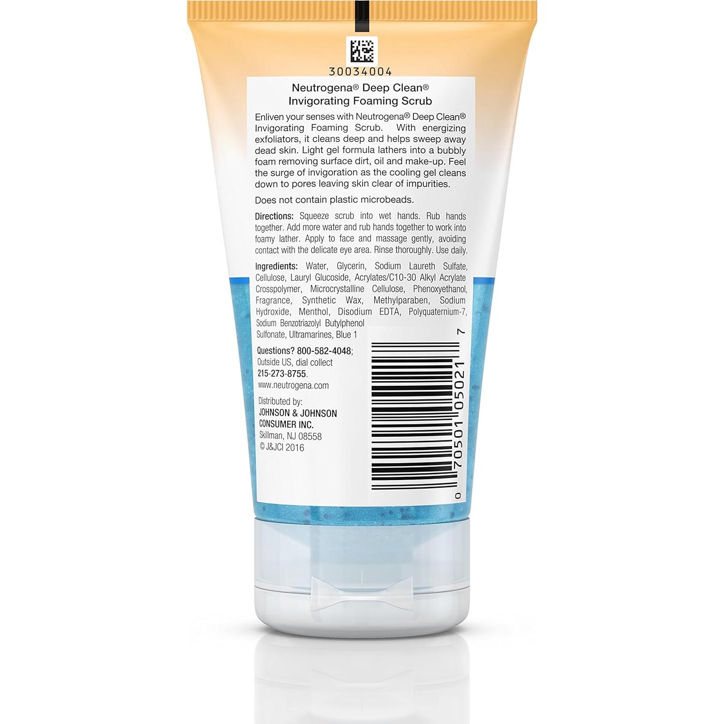 Exfoliante Facial Espumoso Neutrogena Deep Clean 125 ml