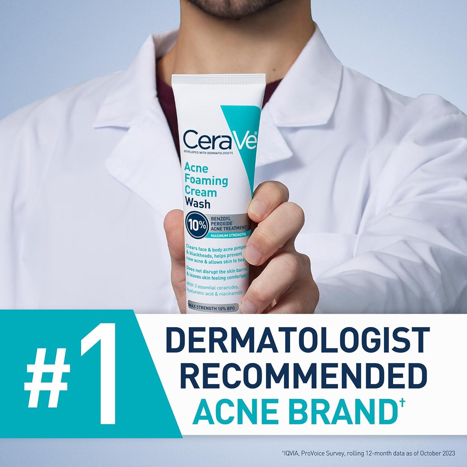 CeraVe Limpiador Espumoso para Acné 10% Peróxido 141g