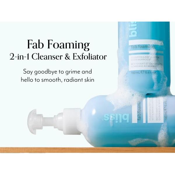 Limpiador y Exfoliante Espumoso 2-en-1 Bliss 180 ml