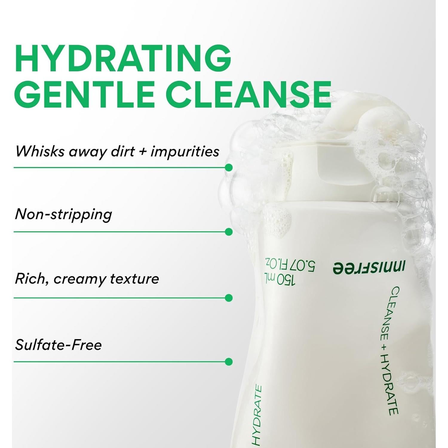 Limpiador Facial Espuma Innisfree Té Verde 150 ml Hidratante