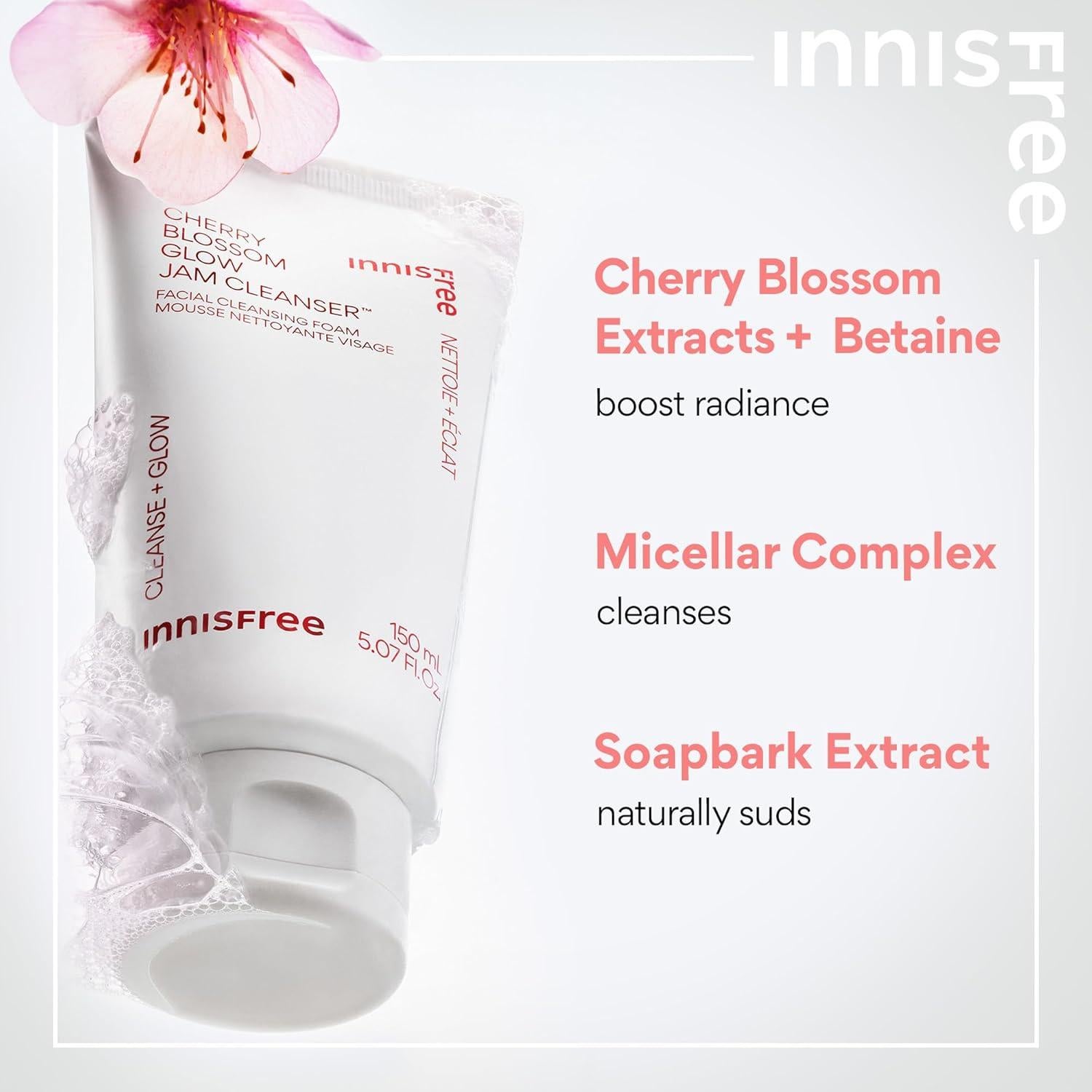 Limpiador Facial en Gel Innisfree Flor de Cerezo 150g