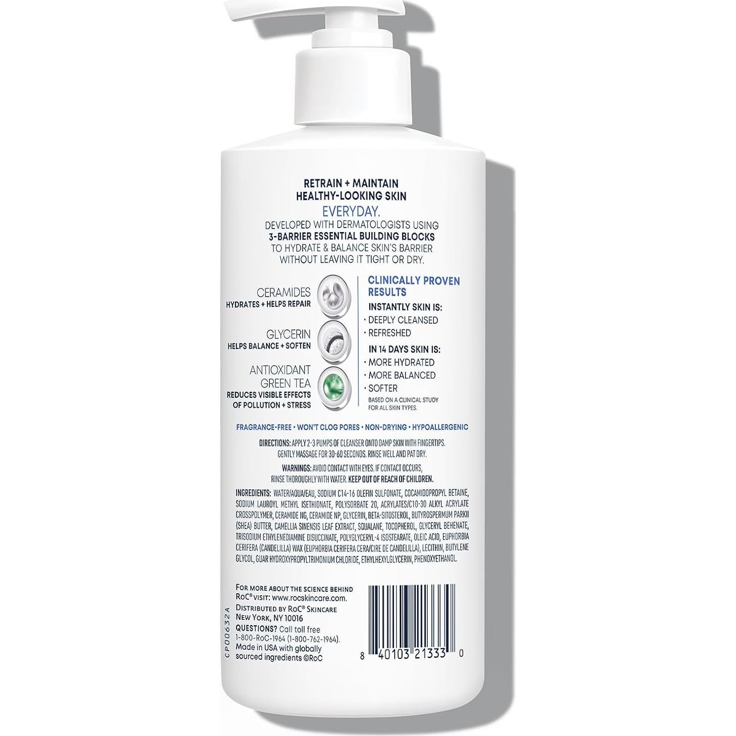 Gel Espumoso Limpiador RoC Barrier Renew 340 g Piel Sensible